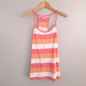 American Eagle Striped High Back Cotton Tank Top